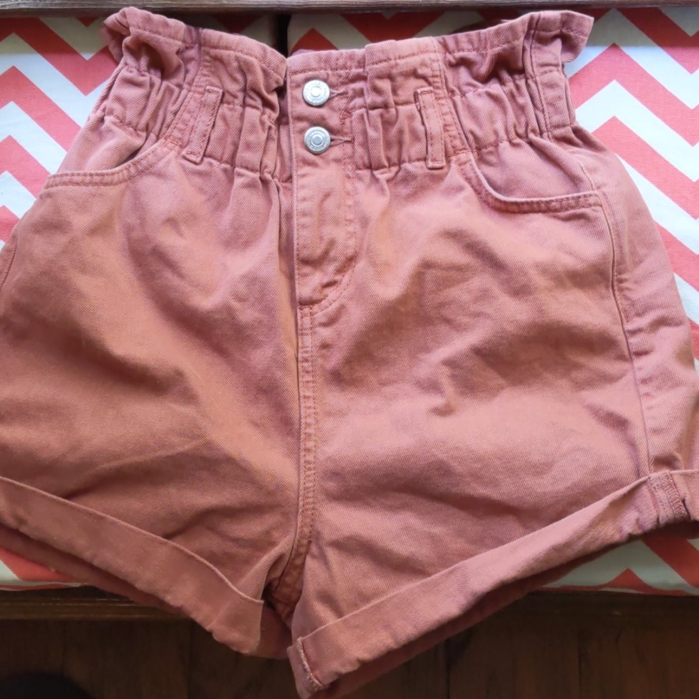 Topshop Moto Mom Shorts with paper bag waist